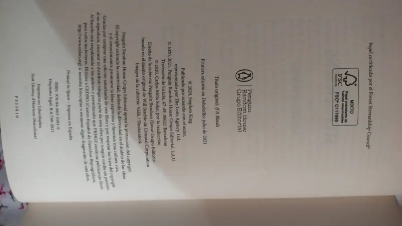 Libro 'La Sangre Manda' de Stephen King - 5