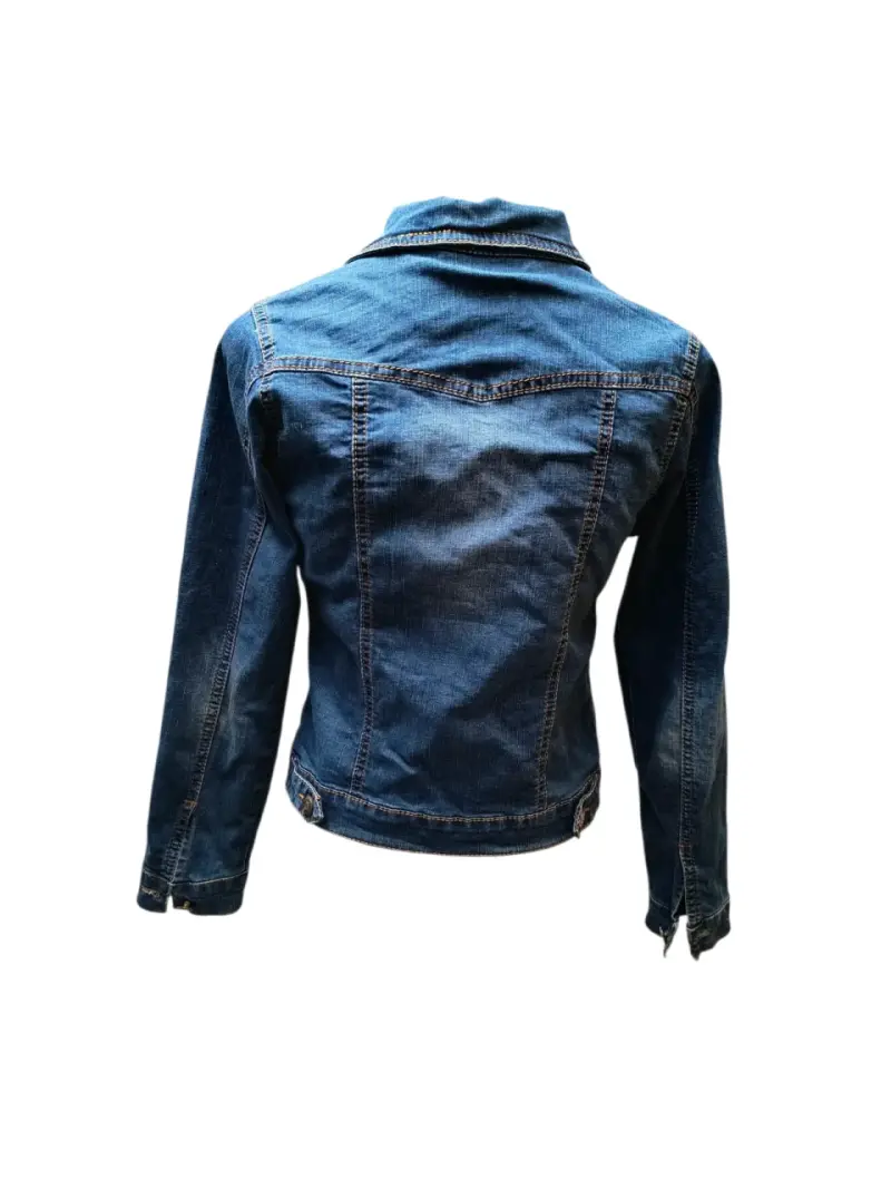 Chaqueta de mezclilla azul talla S - 3