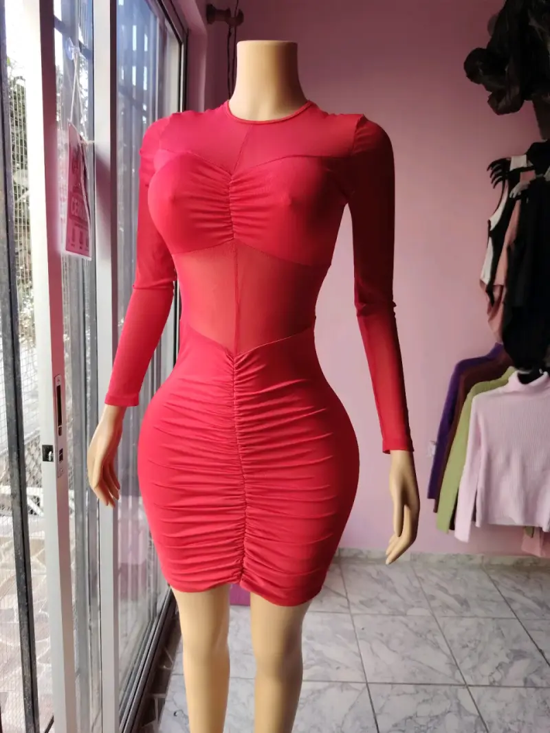 Vestido rojo ajustado S