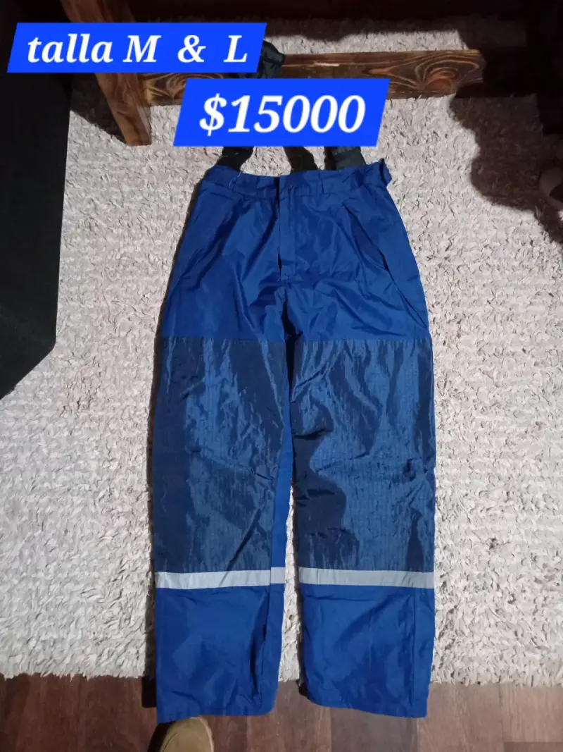 Pantalones impermeables azul - 1
