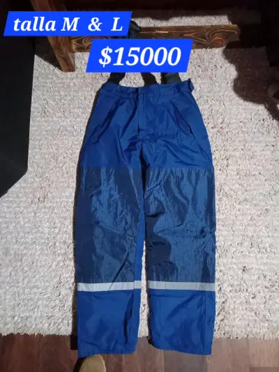 Pantalones impermeables azul - miniatura 1