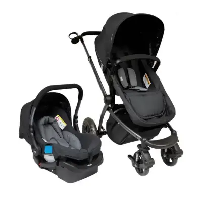 Coche de bebé negro infanti - miniatura 2