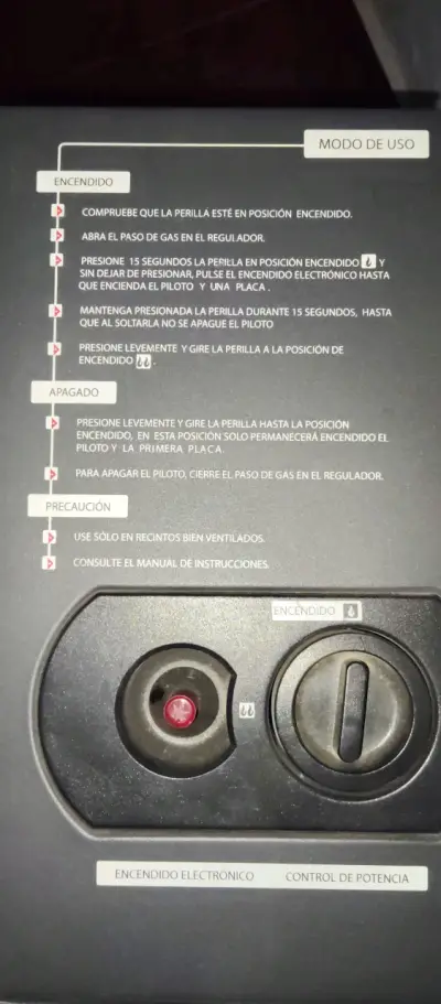 Estufa a gas Fensa gris - miniatura 3