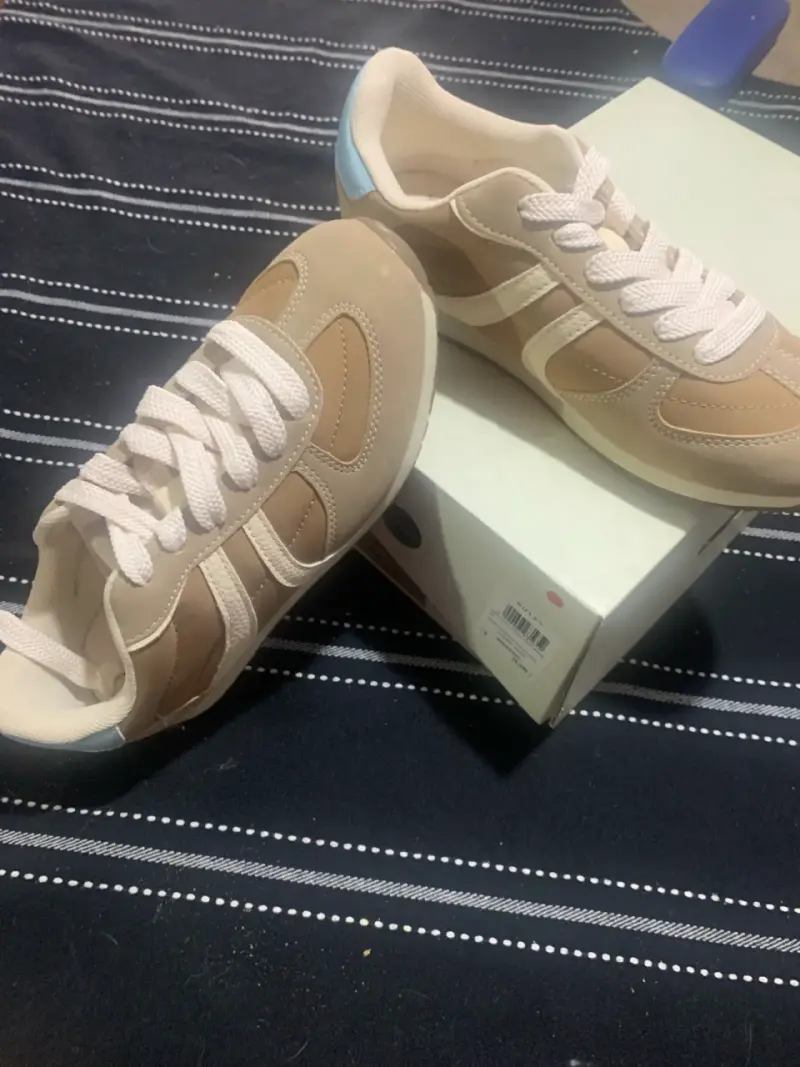 Zapatillas beige con blanco index - 3