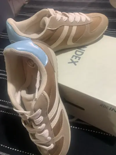 Zapatillas beige con blanco index - miniatura 4