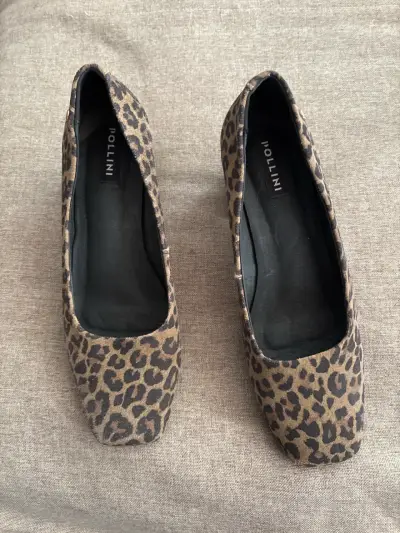 Zapatos planos de leopardo Pollini - miniatura 1