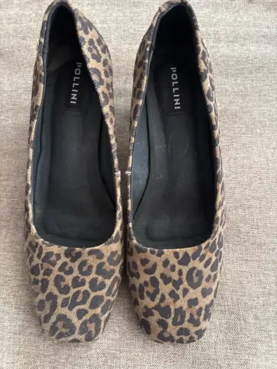 Zapatos planos de leopardo Pollini - miniatura 3