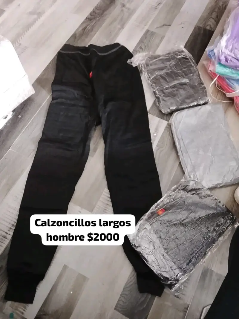 Calzoncillos largos negros hombre - 1