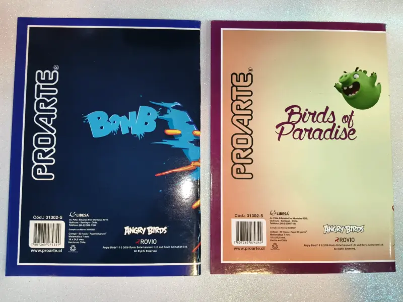2x$1.000, Cuadernos college,Angry Birds Proarte - 4