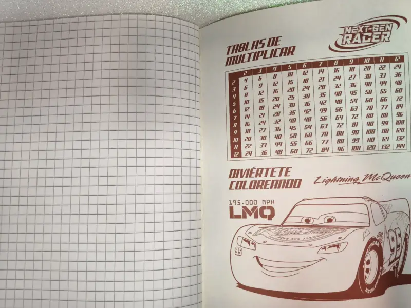 2x$1.000, Cuadernos college,Cars Lightning McQueen - 3