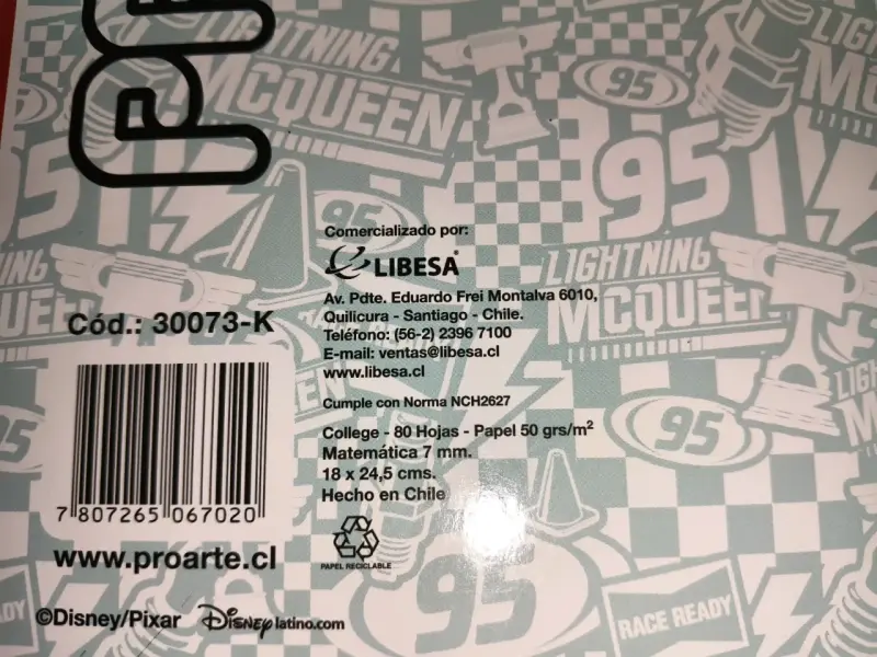 2x$1.000, Cuadernos college,Cars Lightning McQueen - 4