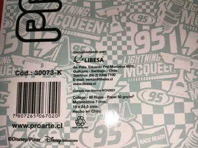 2x$1.000, Cuadernos college,Cars Lightning McQueen - miniatura 4