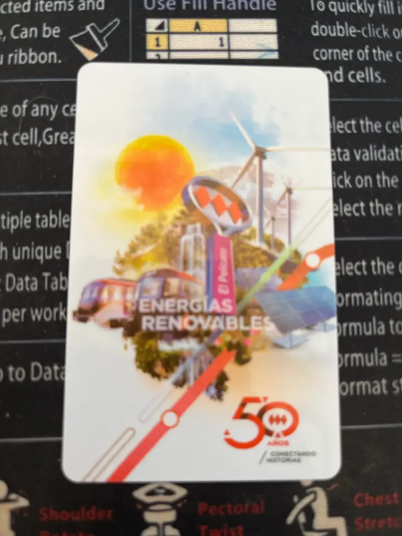 Tarjeta Bip! temática energías renovables