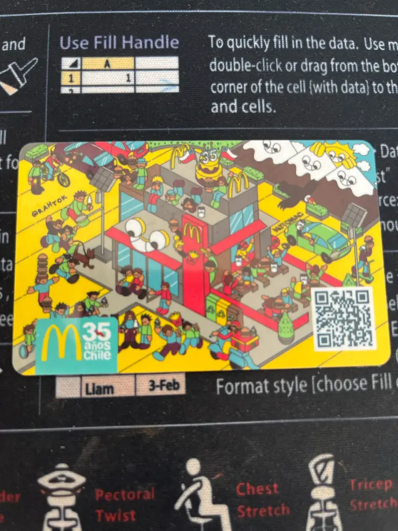 Tarjeta Bip! coleccionable 35 años McDonald's