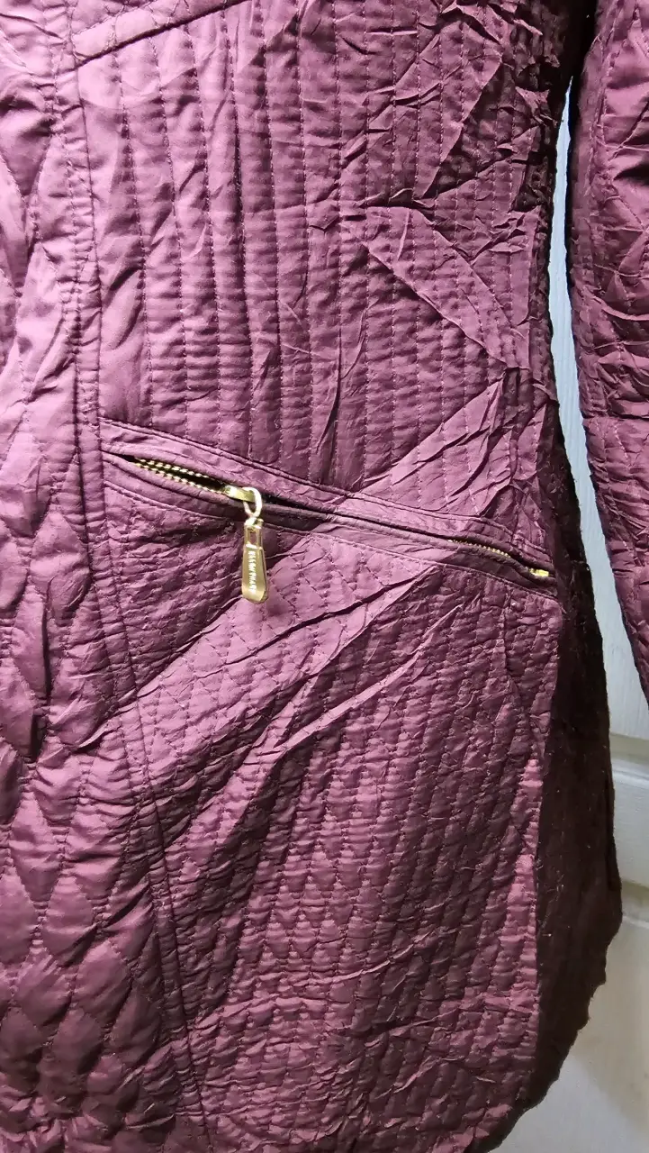 Chaqueta Larga acolchada morada con capucha xxl - 5