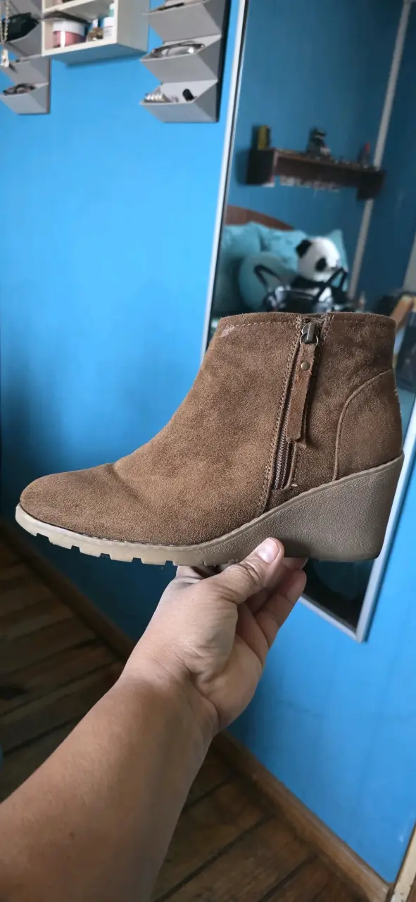 Botines de gamuza marrón - 1