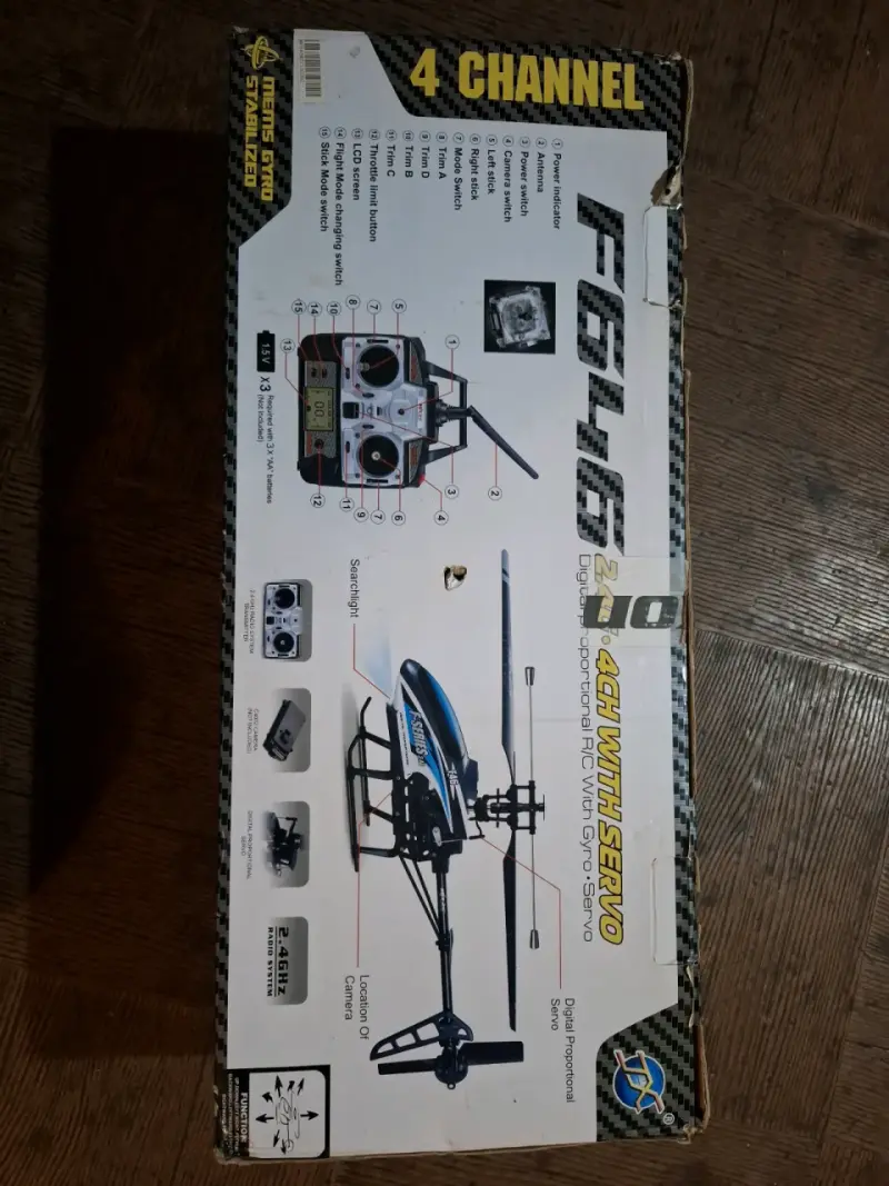 Helicóptero RC 4 canales F646 - 2