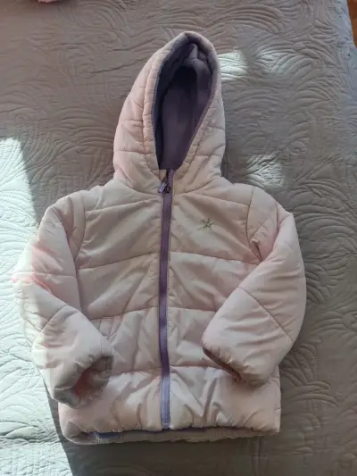 Chaqueta de niño rosada con capucha - miniatura 1