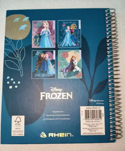 Cuaderno triple, 150 hojas, 5mm,Frozen grande - miniatura 5