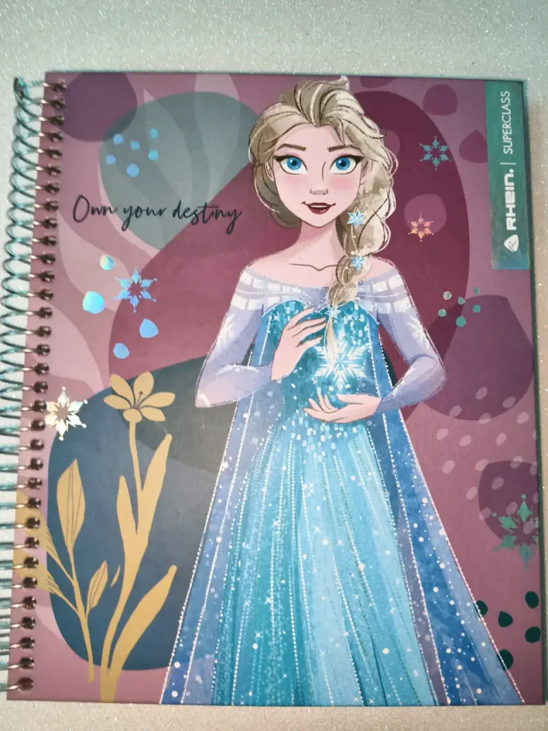 Cuaderno triple, 150 hojas, 5mm,Frozen grande - 1