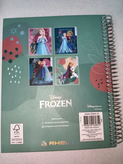 Cuaderno triple, 150 hojas, 5mm,Frozen grande - miniatura 5