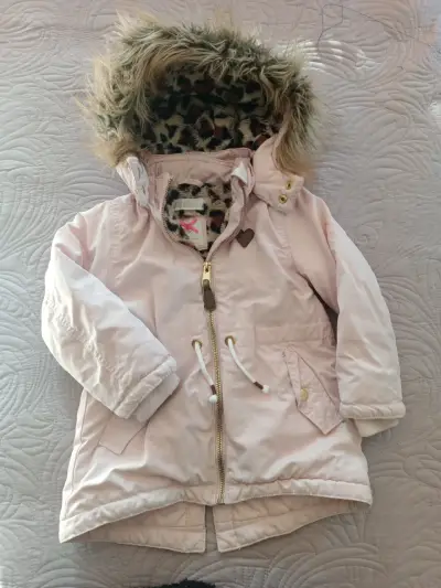 Parka H&M rosada con interior estampado - miniatura 1