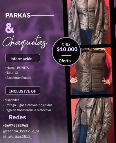 Parka blanca estado excelente - miniatura 4