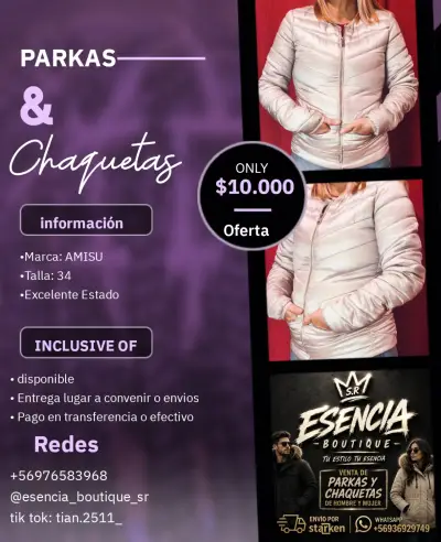 Parka blanca estado excelente - miniatura 6