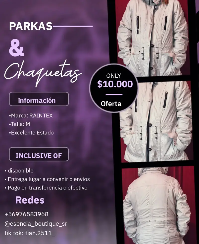 Parka marca Amisu talla 34 - 2