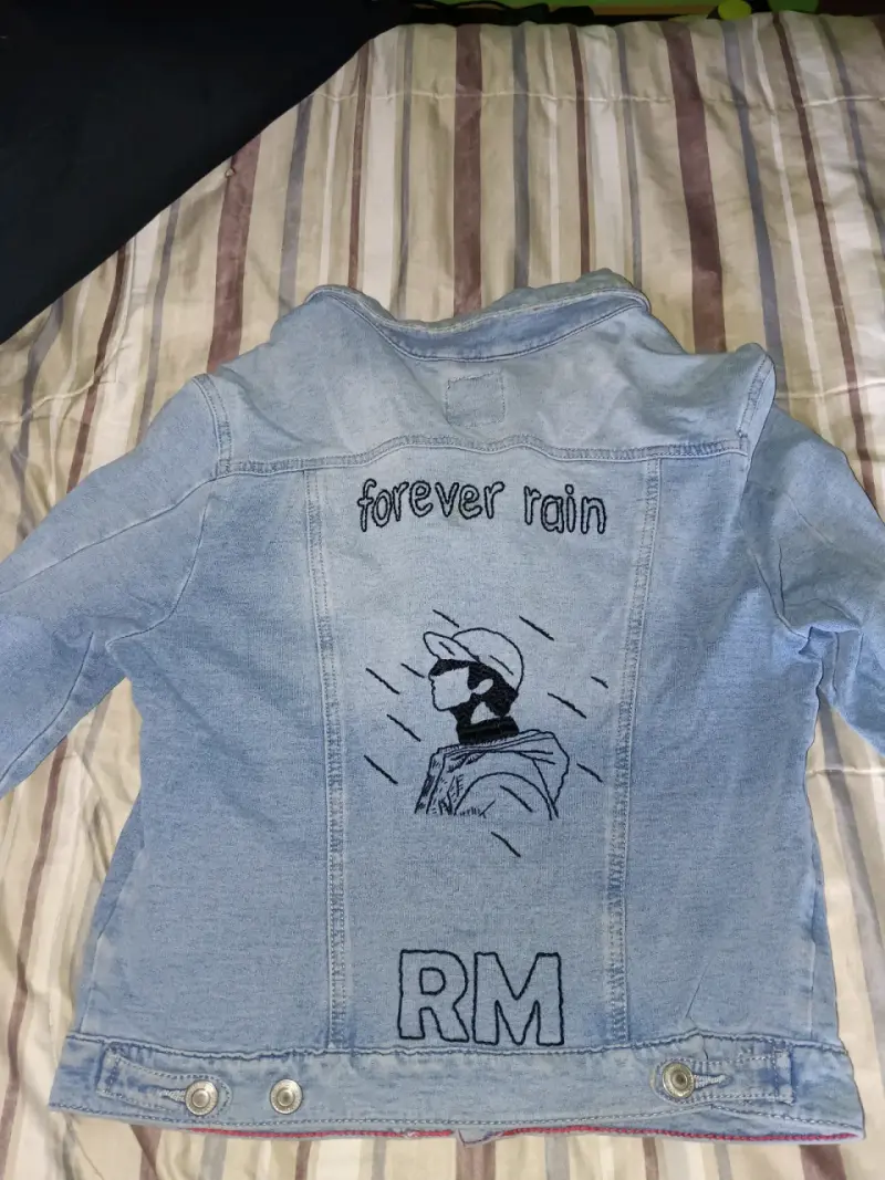 Chaqueta de mezclilla bordada BTS - 1