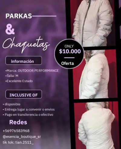 Parka Outdoor Performance blanca - miniatura 1