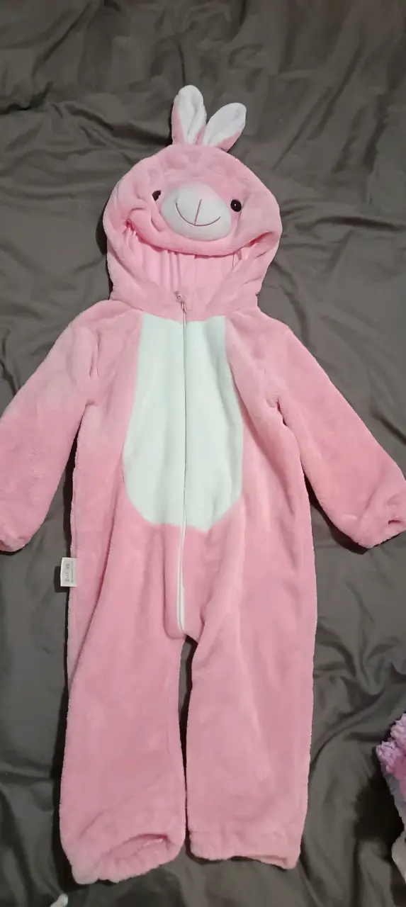 Disfraz infantil rosado de conejito