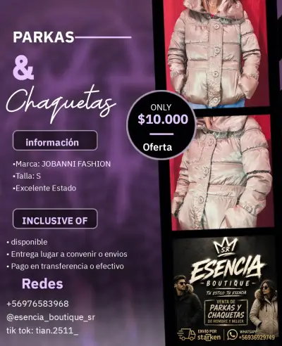 Parka Shein beige talla M - miniatura 2
