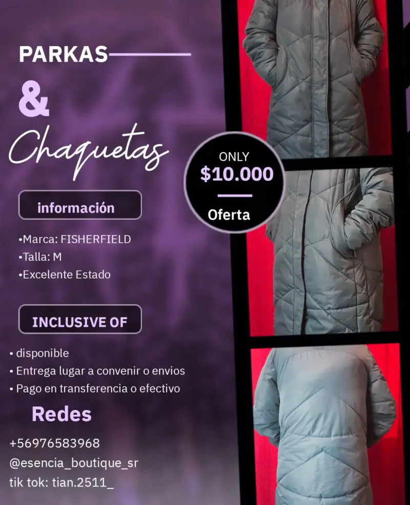 Parka Shein beige talla M - 4