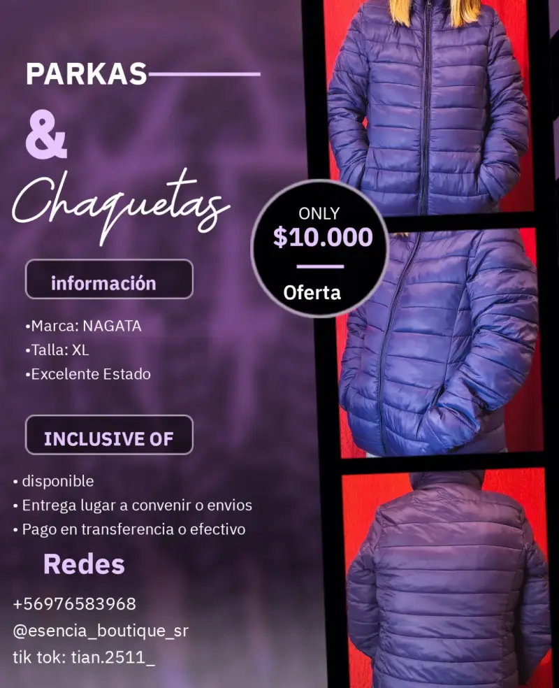 Parka Shein beige talla M - 6