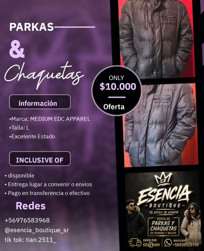 Parka bicolor con capucha - 2