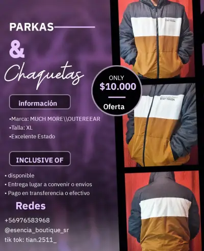Parka bicolor con capucha - miniatura 5
