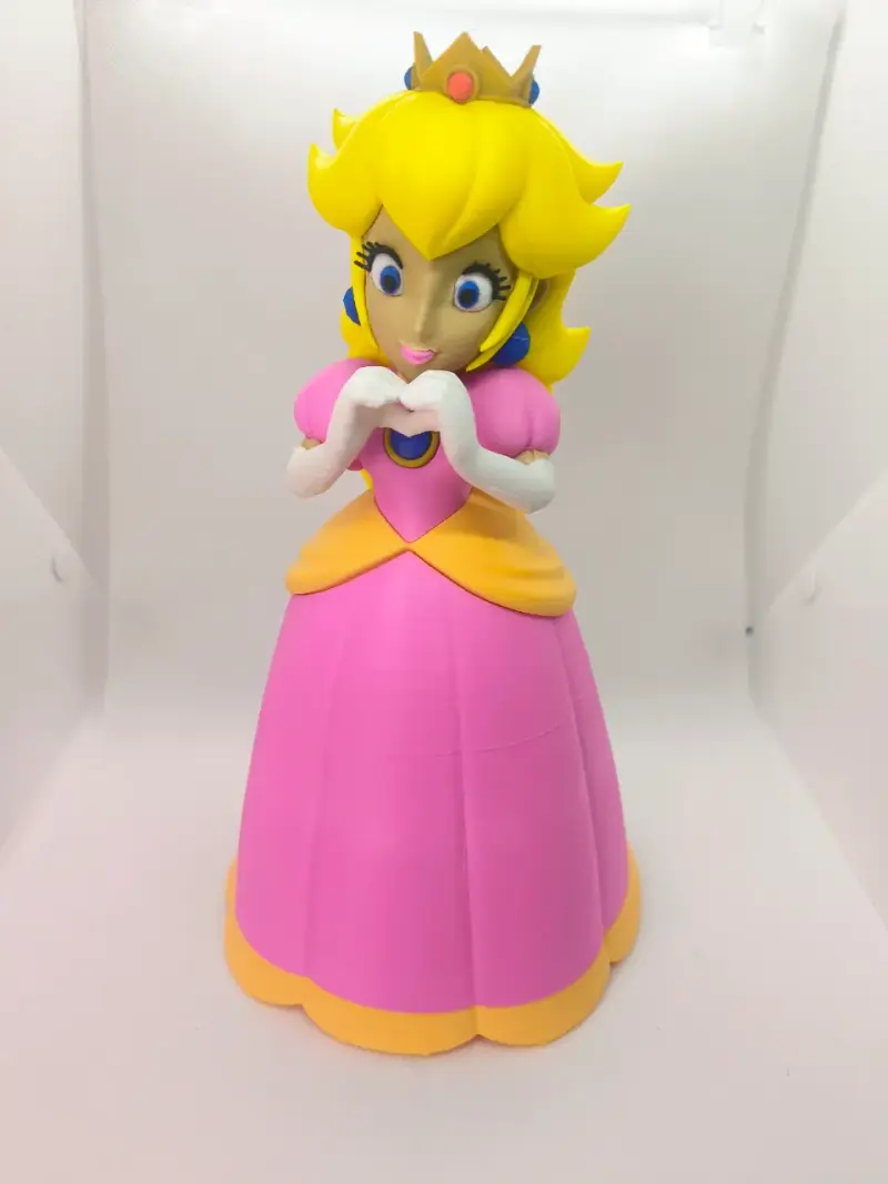 Princesa Peach de Super Mario impresa en 3D - 3