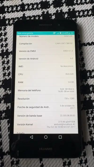 Smartphone Huawei Y6 II Android negro - miniatura 3