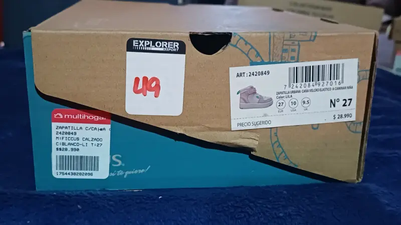Zapatillas Explorer Ficcus Niña Talla 27 Lila / Bl - 4