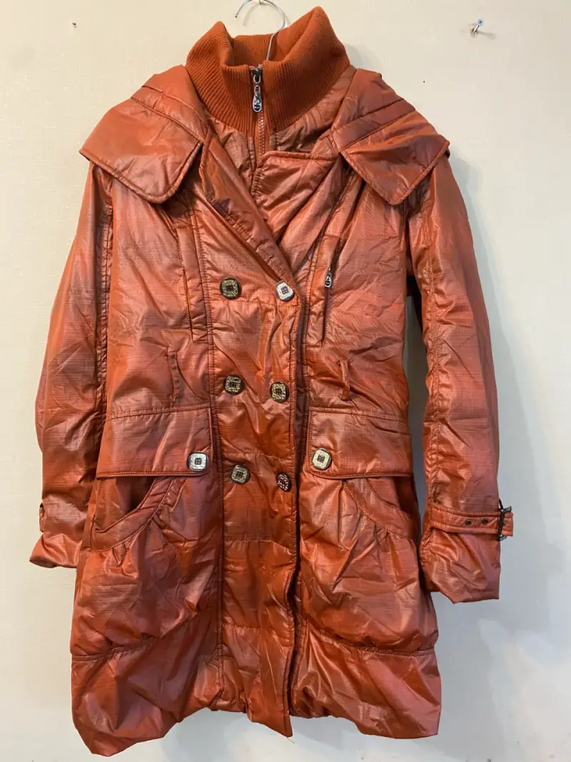 🧥 Parka larga acolchada Aixiayue XS color cobre - 2