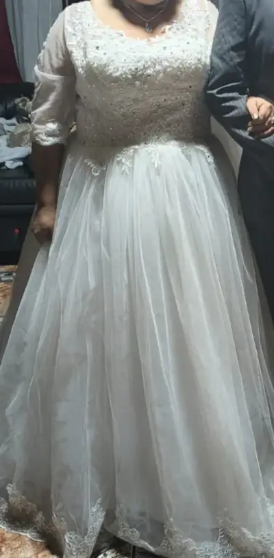 Vestido de novia encaje blanco - miniatura 1