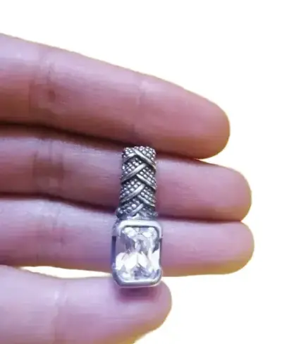 Colgante plata con cristal - miniatura 3