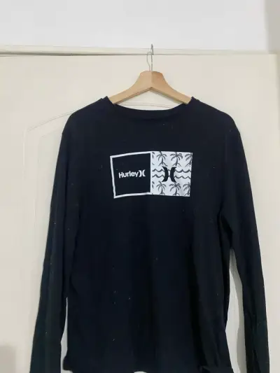 Polera negra Hurley manga larga - miniatura 1