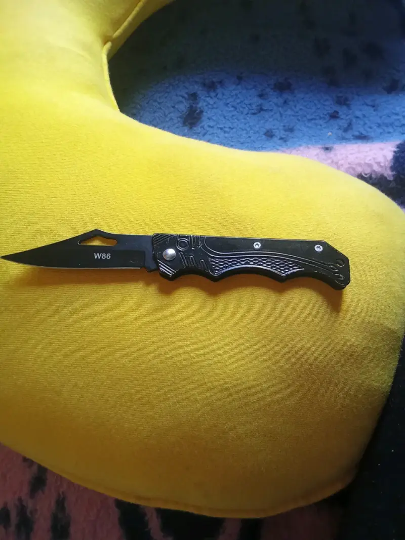 Cuchillo plegable W86 negro - 1