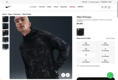 Polerón Nike Trainning talla L tipo fleece - miniatura 4