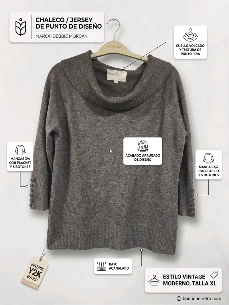 Jersey vintage gris Debbie Morgan - 1