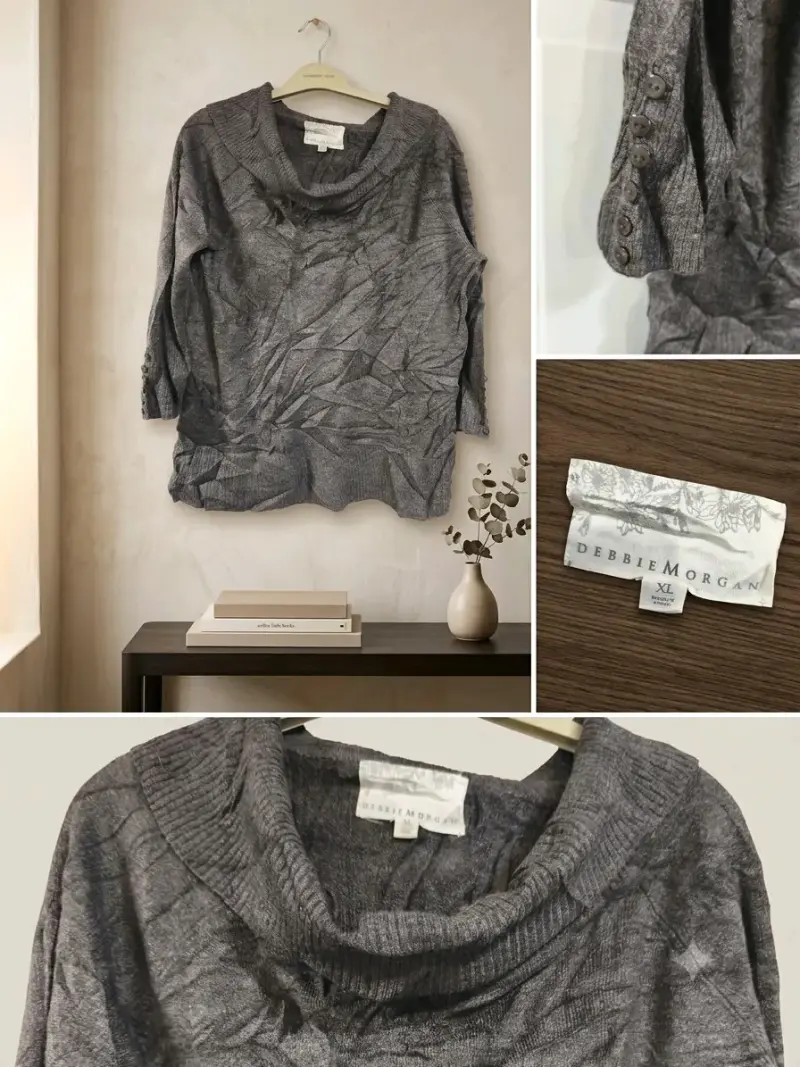 Jersey vintage gris Debbie Morgan - 2