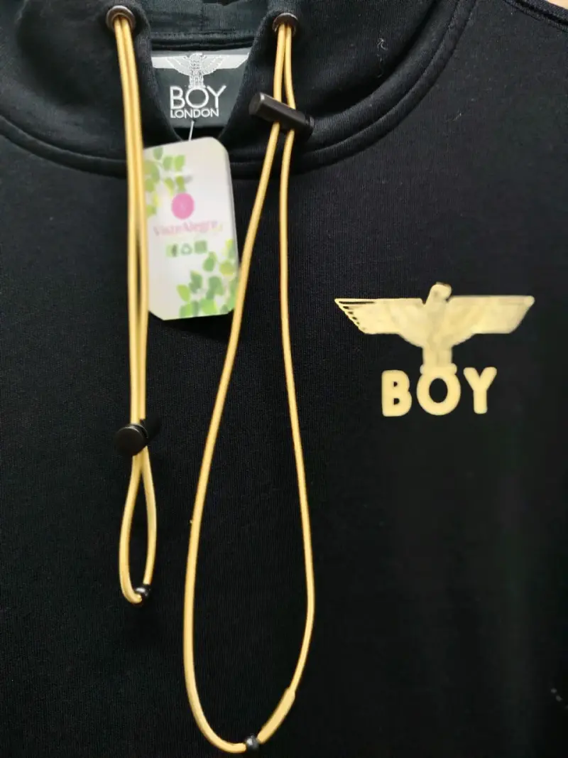 Polerón negro con capucha Boy - 4