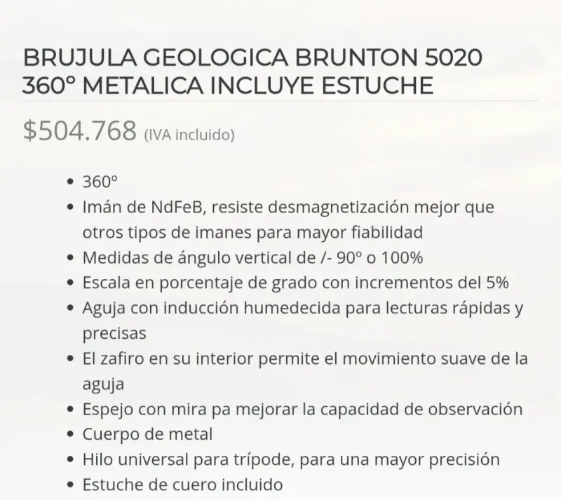 Brújula geológica profesional - 2